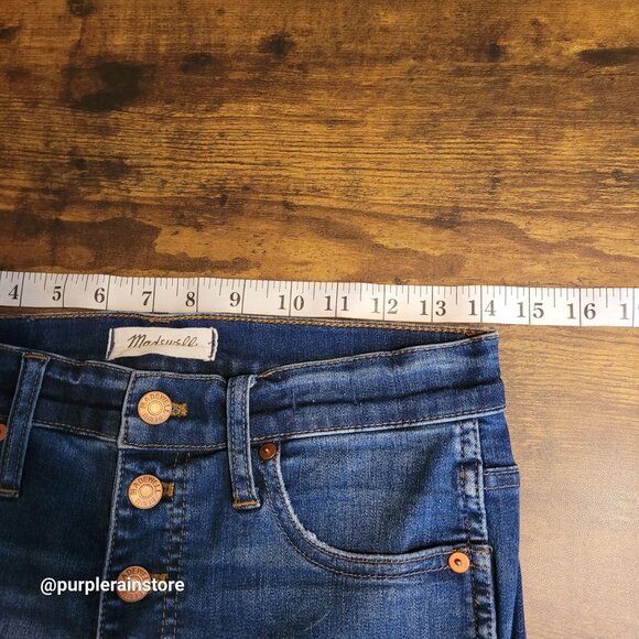 Madewell Jeans 28 Skinny 10" High Rise Rosecliff H6319 Tummy Control Raw Hem - Picture 7 of 12